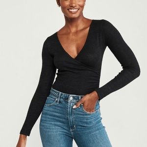 Abercrombie long sleeve wrap top